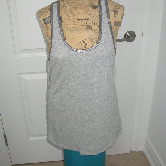 Silver Sling Back Tank Top - Picture 2 of 6